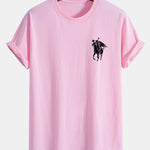 Regular Fit Pumpkin Headless Horseman Print Cotton T-Shirt