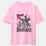 Western Cowboy Print Drop Shoulder Oversize T-Shirt