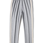 Relax Fit Color Block Polo Collar Sweatshirt & Slit Hem Stripe Pants