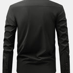 3 Pieces Non-Iron Hidden Placket Stand Collar Dress Shirt