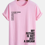 Regular Fit Positive Slogan Print Cotton T-Shirt