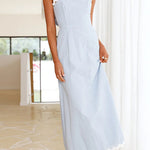 Bow Back Ric Rac Trim Maxi Cami Dress