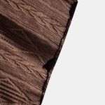 Geometric Jacquard Eyelet Cuban Shirt