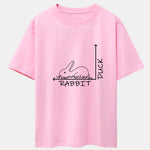 Rabbit Or Duck Optical Illusion Print Drop Shoulder Oversize T-Shirt