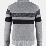 Striped Zip Up Sweater