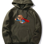 Superhero Bear Print Hoodie