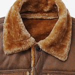 Regular Fit Faux Fur Lined Faux Suede Jacket
