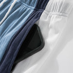 Color Block Corduroy Straight Leg Pants