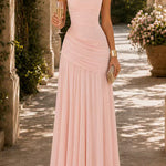 Margovil Sleeveless Back Criss Cross Swing Maxi Dress