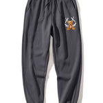 Smiley Bear Back Print Hoodie & Jogger Pants