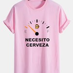 Regular Fit I Need Beer Print Cotton T-Shirt