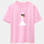 Sunglasses Goose Print Drop Shoulder Oversize T-Shirt