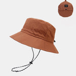 Stowable Quick-drying Bucket Hat With Chin Strap