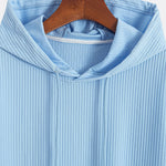 Kangaroo Pocket Ribbed Hooded T-Shirt
