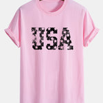Regular Fit USA Print Cotton T-Shirt