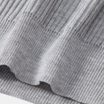 3 Pieces Ribbed Crew Neck Knit T-Shirt