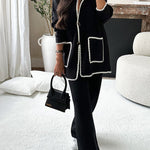 Easy To Style Edge Decorated Pocket Loose Fashion Jacket