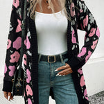Floral Casual Women's Cardigan Sweater