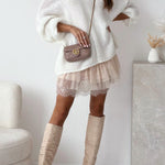 Margovil V Neck Drop Shoulder Slouchy Pullover Sweater