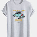 Regular Fit Classic Car Print Cotton T-Shirt