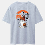 BOOSCH Beer Ghost Print Drop Shoulder Oversize T-Shirt