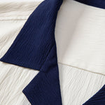 Textured Contrast Cuban Shirt & Straight Leg Pants