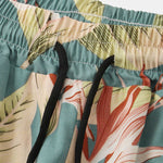 Men's Hawaiian Floral Print Resort Short Sleeve Shirt and Shorts Set