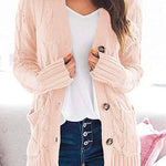 Margovil Button Up Chunky Cardigans with Pockets