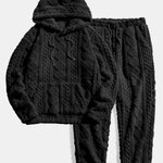 Geometry Jacquard Teddy Hoodie & Jogger Pants