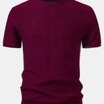 Striped Jacquard Knit T-Shirt