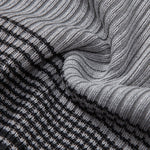 Striped Gradient Knitted Polo Shirt & Straight Leg Ribbed Pants