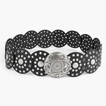 Margovil Vintage Rivet Metal Buckle Boho Disic Belt