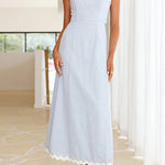 Bow Back Ric Rac Trim Maxi Cami Dress