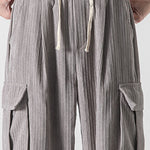 Relaxed Fit Drawcord Hem Corduroy Cargo Pants
