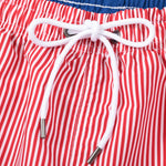 3 Pieces Vertical Striped Drawstring Swim Shorts