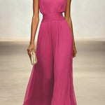 Margovil Crewneck Sleeveless High Waist Maxi Dress