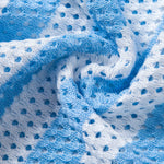 Stripe Johnny Collar Open Knit Polo & Straight Leg Linen Pants