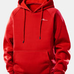Men Print Drawstring Hoodie