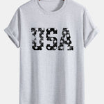 Regular Fit USA Print Cotton T-Shirt