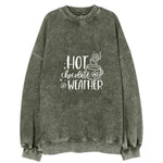 Winter Wonderland Hot Chocolate Weather Vintage Sweatshirt