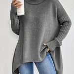 Blythe | Oversized Knit Turtleneck Sweater