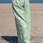 Printed trousers Wide-leg pants Diagonal pocket casual pants