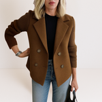 Martine™ - Elegant Jacket with Knitted Sleeves