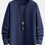 Long Sleeve Textured Arc Hem T-Shirt