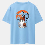 BOOSCH Beer Ghost Print Drop Shoulder Oversize T-Shirt