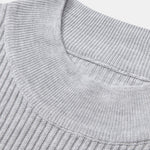 3 Pieces Ribbed Mock Neck Knit T-Shirt