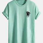 Regular Fit Pumpkin Headless Horseman Print Cotton T-Shirt