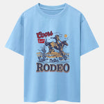 Western Cowboy Print Drop Shoulder Oversize T-Shirt