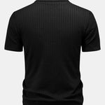 Johnny Collar Open Knit Polo