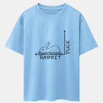 Rabbit Or Duck Optical Illusion Print Drop Shoulder Oversize T-Shirt